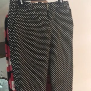 Cream and black polka dot Kate Spade lined pants